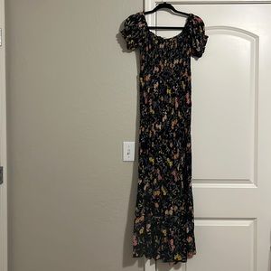 Black floral maxi
